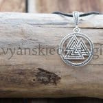 Амулет Валькнут серебро 925